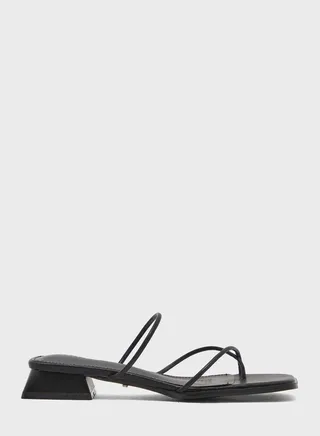 Goldie Tubular Low Block Mule Sandals