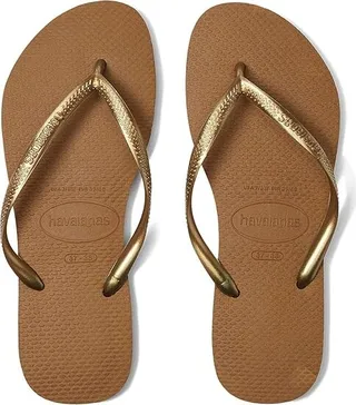 Havaianas Slim Flip Flop Sandal (Bronze) Women's Sandals