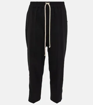 Cropped wool sweatpants