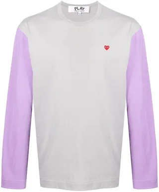 colour-block long-sleeve T-shirt