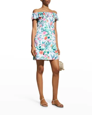 Tropi-Calling Off-Shoulder Dress