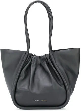 Ruched L tote bag
