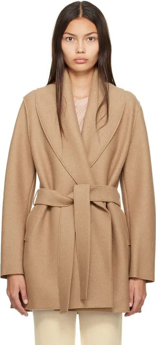 Harris Wharf London Tan Volcano Coat