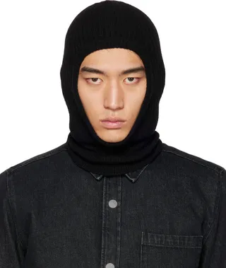 Han Kjobenhavn Black Wool Balaclava
