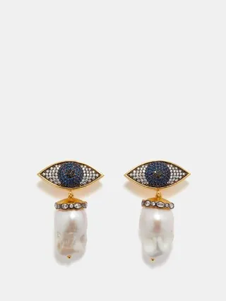 Cyclops 24kt Gold-plated Earrings