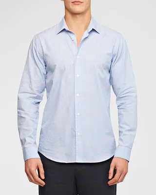 Men's Giles Solid Chainstitch Sport Shirt