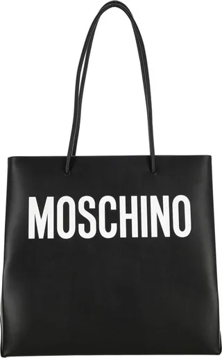 Moschino Logo Printed Shopper Tote Bag