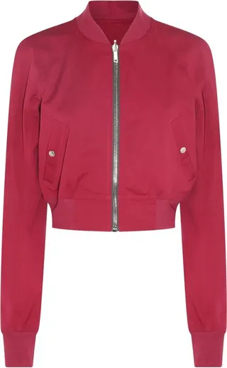 Rick Owens Reversible Cropped Zipped Bomber Jacket