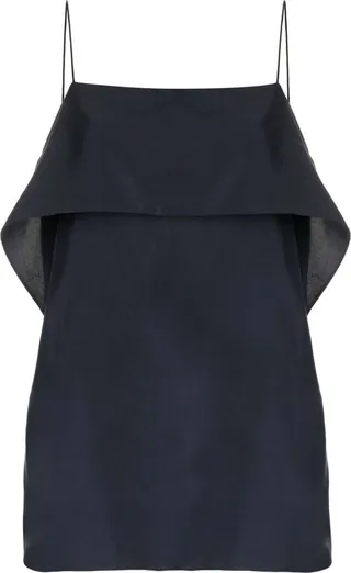 Draped Silk Camisole Top