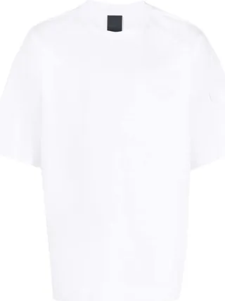 sleeve-pocket cotton T-shirt