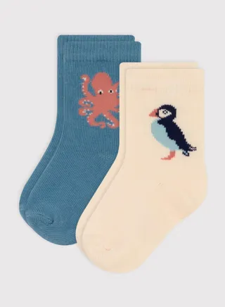 Kids 2 Pack Assorted Socks