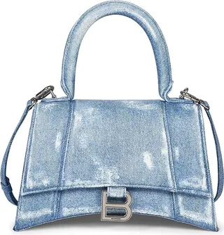 Hourglass Small Handbag Denim Printed