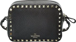 Valentino Rockstud Grainy Leather Camera Bag