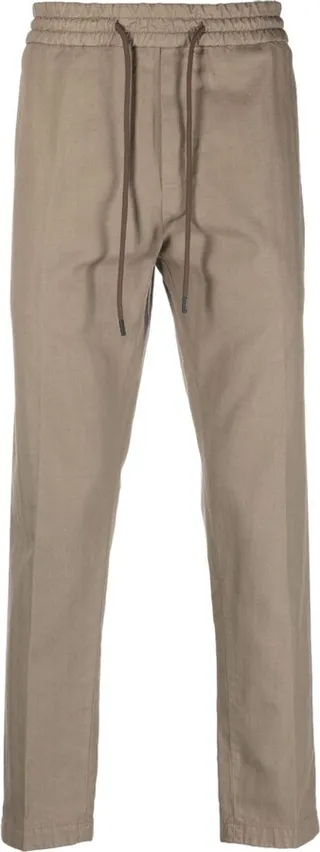 Cropped Cotton-Blend Trousers