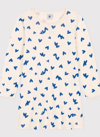 Kids Heart Printed Night Dress