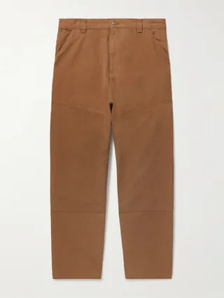 Wide-Leg Cotton-Canvas Trousers