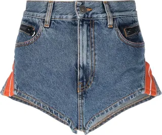 Blue High-Waisted Denim Shorts
