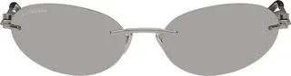 Balenciaga Silver Rimless Sunglasses