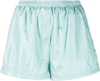 Glossy Track Shorts