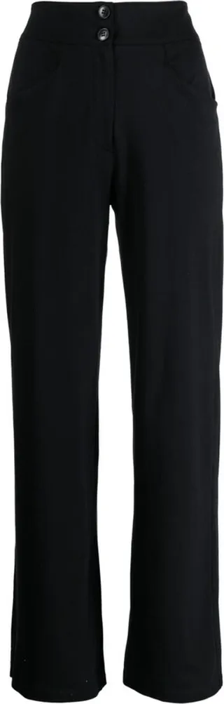 High-Waist Straight-Leg Trousers