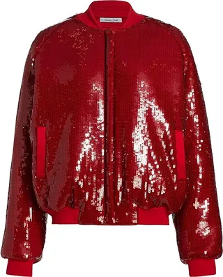 Sequined Bomber Jacket