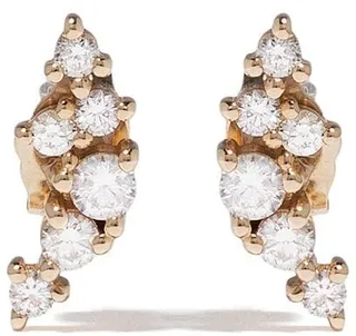 14kt yellow gold Sea of Beauty diamond cluster small stud earrings