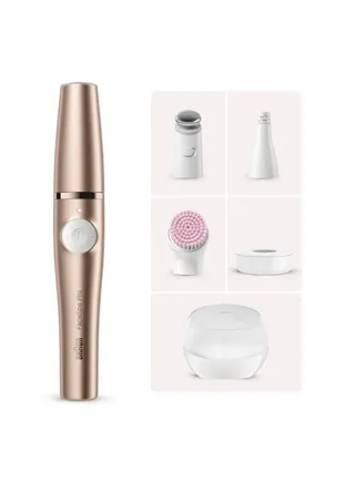 Face SpaPro 921 3-In-1 Facial Epilating Cleansing And Skin Toning System With 5 Extras Gold