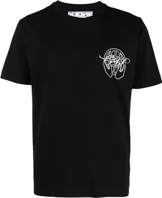 Black Arrows Logo Cotton T-Shirt