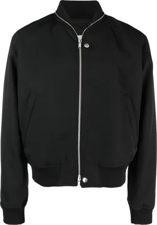 Zipped Wool Bomber Jacket
