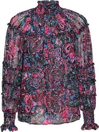 Rosalind Smocked Painterly Top