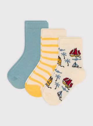 Kids 3 Pack Assorted Socks