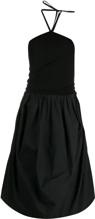 Balloon Hem Halterneck Dress