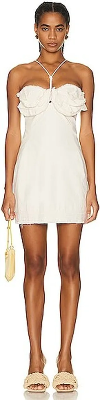 JACQUEMUS La Robe Artichaut Courte in Cream