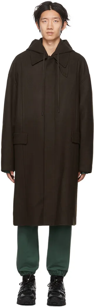Juun.J Brown Wool Coat
