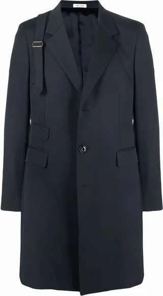 Single-Breasted Wool Coat