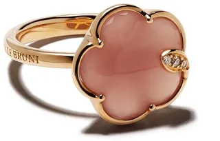 18kt rose gold Petit Joli chalcedony and diamond ring