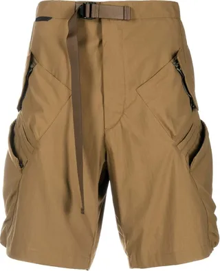 belted Bermuda cargo shorts
