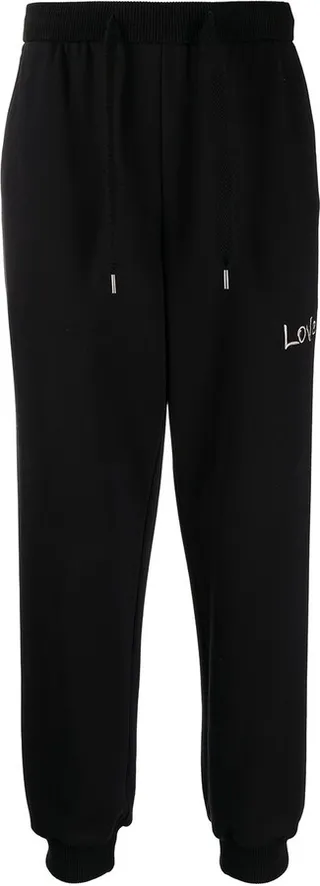 Slogan-Print Track Pants