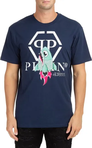 Philipp Plein Monsters Logo Printed Crewneck T-Shirt