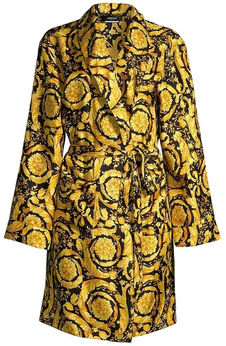 Printed Silk Robe