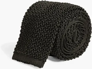Open-knit silk tie