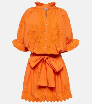 Cotton poplin shirt dress