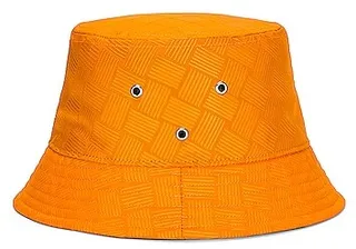 Bottega Veneta Intreccio Jacquard Nylon Hat in Orange