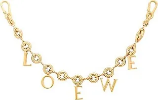 Loewe Donut Chain Charm in Metallic Gold