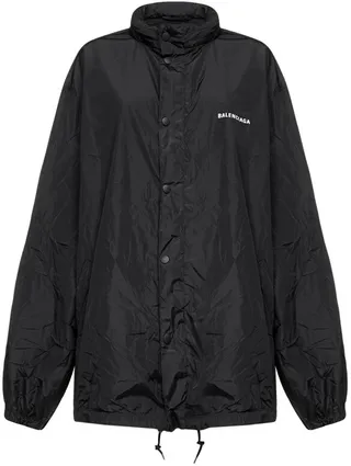 Balenciaga Logo Printed Windbreaker