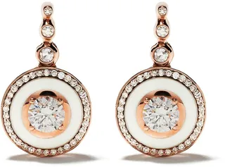 18kt rose gold diamond Mina earrings