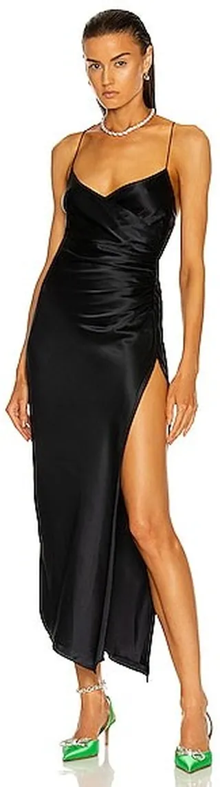 The Sei Strappy Gathered Dress in Navy