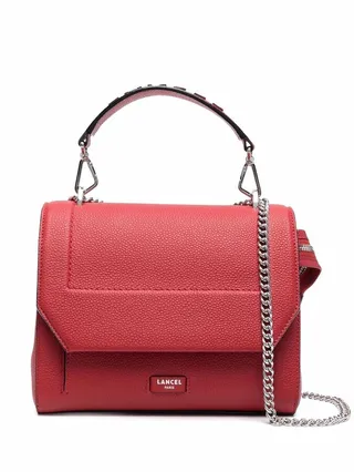 Leather Chain-Strap Tote Bag