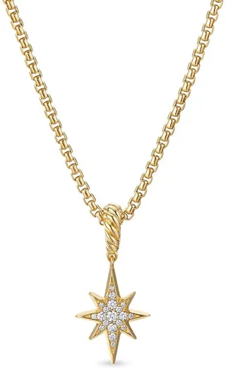 18kt Yellow Gold Diamond North Star Charm Enhancer