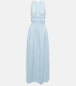 Cotton and silk maxi dress